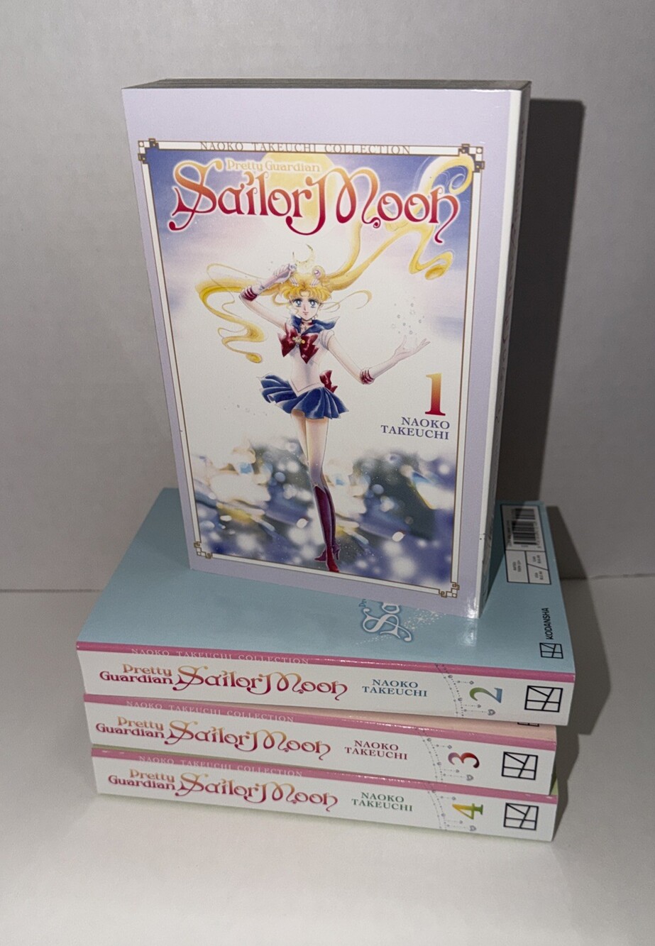 Sailor Moon Set Volumes 1, 2, 3 & 4 Naoko Takeuchi Manga Books Lot Set